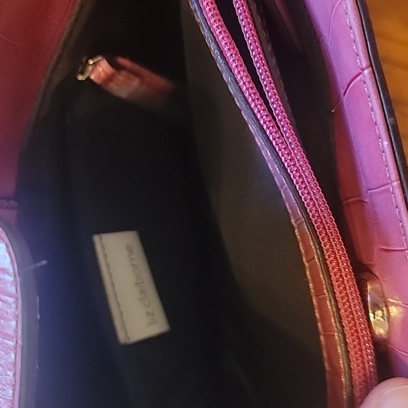 Liz Clairborne Pink Alligator Purse - Picture 3 of 4